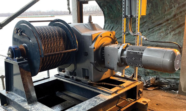 NORD DRIVEMAXX on a barge winch application