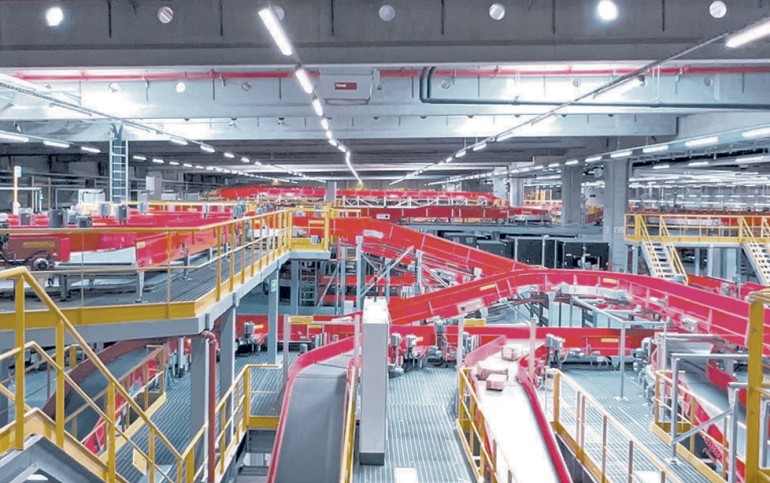 NORD gear units installed in a mail sorting facility