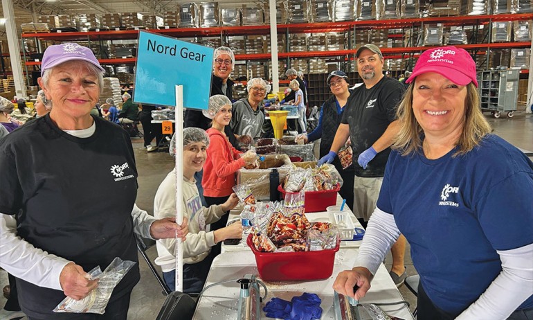 NORD employees participating in the 2025 Food 4 Kidz event in Waunakee, WI
