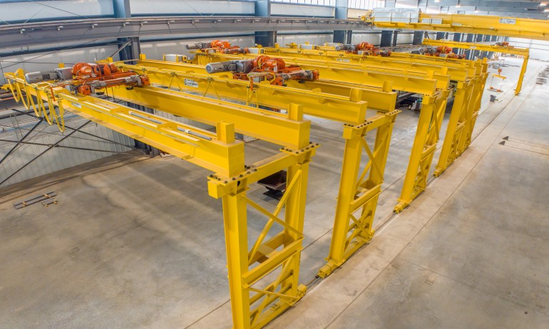 OMI overhead crans using NORD DRIVESYSTEMS geared units